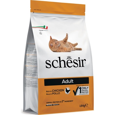 Schesir Cat Adult Kuřecí s rýží 1,5 kg