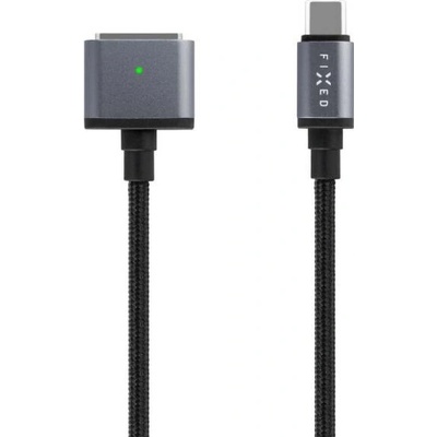 Fixed FIXD-MS3-GR opletený nabíjecí - USB-C na MagSafe 3 pro MacBook 2m šedý