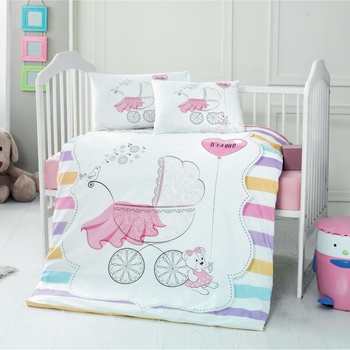 Miss Bella Бебешки спален комплект за момиче it's a girl 100% памук