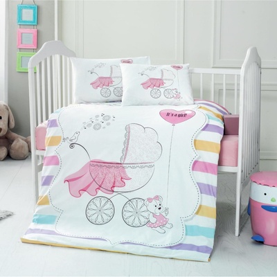 Miss Bella Бебешки спален комплект за момиче it's a girl 100% памук