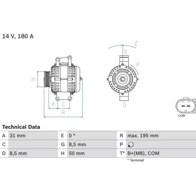 Generátor BOSCH 0 986 081 910