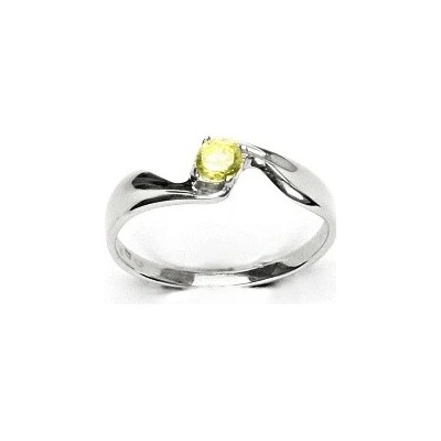 Čištín Stříbrný se žlutým zirkonem T 1026