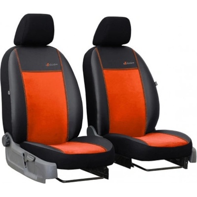 Autopoťah Pok-ter Exclusive Alcantara 1+1 predné Alcantara-koža tehlovo červeno-čierne
