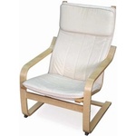Bogdan Furniture G Стол Мебели Богдан BM-Relax, натурален бук, бежова еко кожа