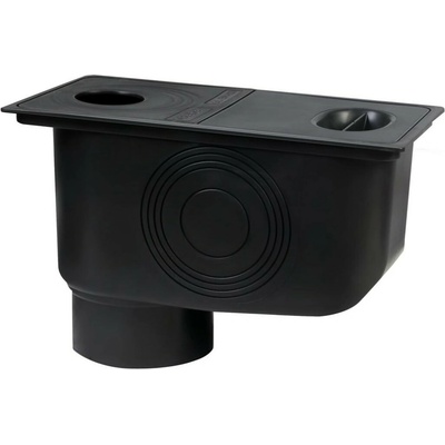 Bielbet Lapač strešných splavenín 50 - 110 mm so spodným odtokom DN110 čierny