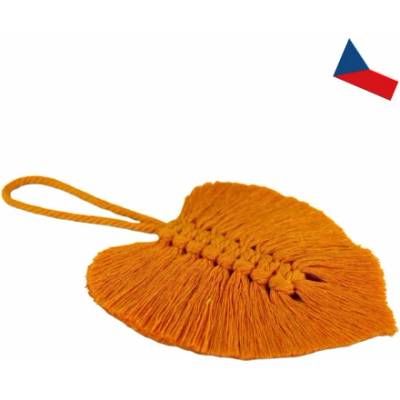 Světlé béžový macramé list na zeď Macrame Leaf, 26x32 cm Barva: Béžová – Hledejceny.cz