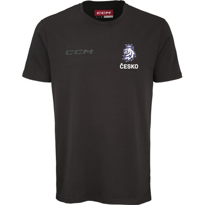CCM pánské tričko Český hokej Core Lev Česko Black