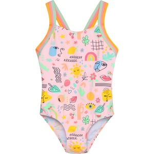 Color Kids Детски бански костюм Color Kids Kid's Swimsuit with Elastic Straps AOP Swimsuit - Fairy Rose - размер 164 (EU) (750-2568-0221)