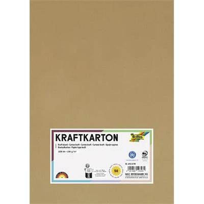 FOLIA Крафт хартия, A4, 230 g, 50 листа, FOLIA 692/4/98 (692/4/98)