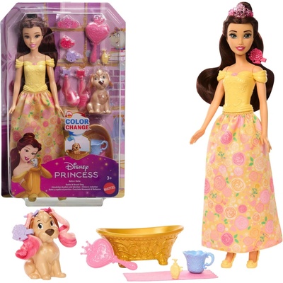 Mattel Disney Princezna Kráska a zvíře Bella a pejsek ve vaně