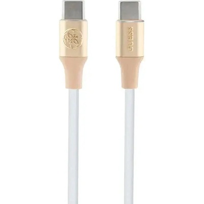 Кабел Guess Ebossed Logo, USB-C към USB-C, 1.5m, златист (3666339171414)