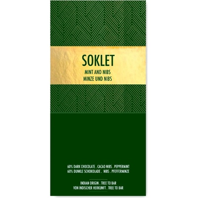 Soklet 60% hořká s mátou a boby 50 g