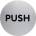 Piktogram ''PUSH" Ø 65 mm