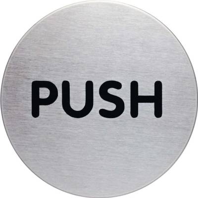 Piktogram ''PUSH" Ø 65 mm
