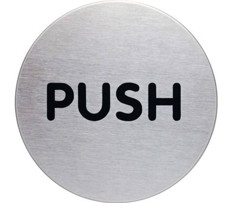 Piktogram ''PUSH" Ø 65 mm