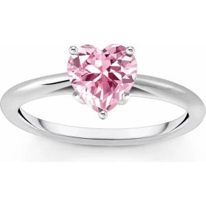 Thomas Sabo TR2476-051-9-54 Silver Ring with pink Stone in Heart Shape Ladies, Жени