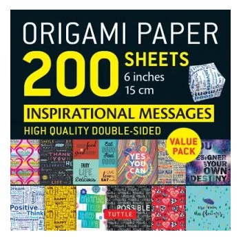 Tuttle Publishing Origami Paper 200 sheets Inspirational Messages 6" (15 cm) | Tuttle Publishing