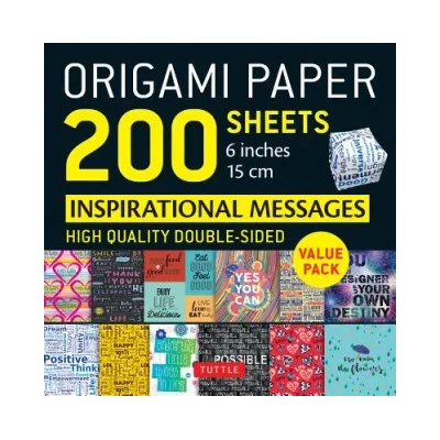 Tuttle Publishing Origami Paper 200 sheets Inspirational Messages 6" (15 cm) | Tuttle Publishing