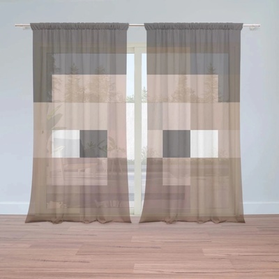 Sablio Záclony Blocks Obličej: 2ks 150x250cm