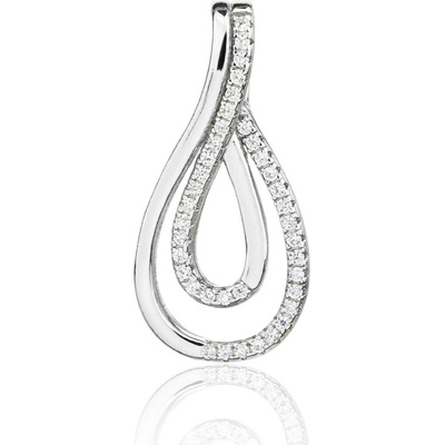 Jan Kos jewellery Stříbrný přívěsek s bílým zirkonem MHT 806