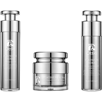 Ottie platinum aura nutri intensive Combo ( Подмладяващ тонер + Подмладяващ премиум серум + Подмладяващ премиум крем с черен хайвер и платина)