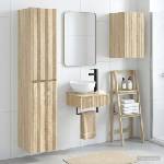 vidaXL Комплект мебели за баня 3 бр. Дъб сонома 33 x 34, 5 x 160 см (3406045)