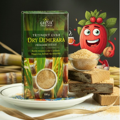 Valdemar Grešík třtinový cukr Dry Demerara, 300 g