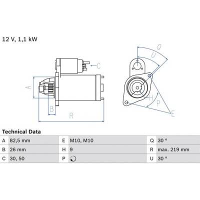 BOSCH STARTER 0 986 016 380
