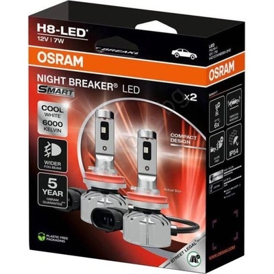 OSRAM Комплект от 2 LED автомобилни крушки NIGHT BREAKER SMART H8 PGJ19-1/7W/12V 6000K - Osram (OA0072)