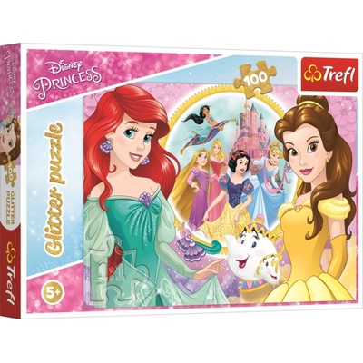 TREFL Třpytivé Disney princezny 100 dílků