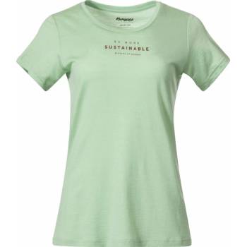 Bergans Graphic Wool Tee Women Light Jade Green/Chianti Red S Тениска (6879-25441-S)