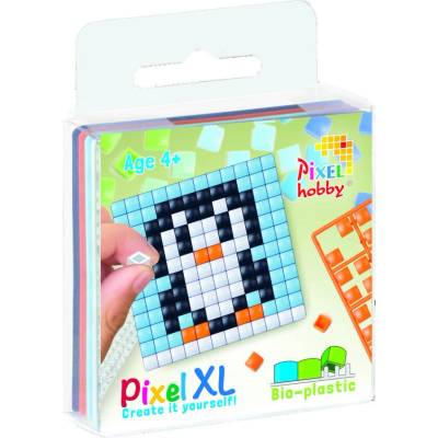 Pixelhobby Мозайка с пиксели XL, Pixelhobby, Магнит за хладилник - Пингвинче (27026)