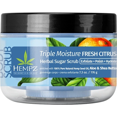 Hempz Triple Moisture Herbal Body Scrub Ексфолиант за тяло унисекс 176gr