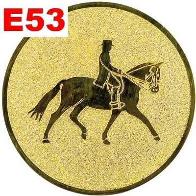 Emblém E53 DREZURA umístění na sportovní pohár nebo medaili 25 mm