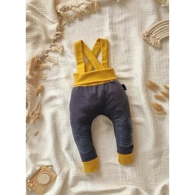 POLEZU Protiskluzové kalhoty s kšandami 2v1 HOŘČICOVÁ