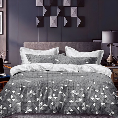 EmonaMall Двулицево спално бельо EmonaMall, 4 части - Модел S14431 (S14431-66666b)