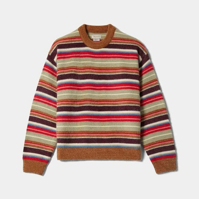 Brixton Cozy Crew Sweater Multi Stripe