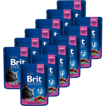 Brit Капсула BRIT Premium Cat Пиле и Индийско орехче 12 x 100 г