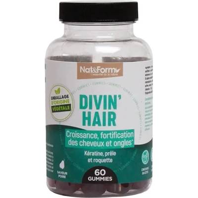 Nat&Form Divin Hair Формула за коса, кожа и нокти, 60 желирани таблетки, Nat&Form (026055 (GUM_DIVI))