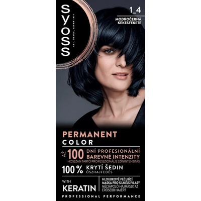 Syoss permanentní barva na vlasy Blue Black modročerná 1-4