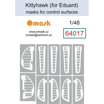 Omask Kittyhawk masks for control surfaces (for Eduard) 1:48