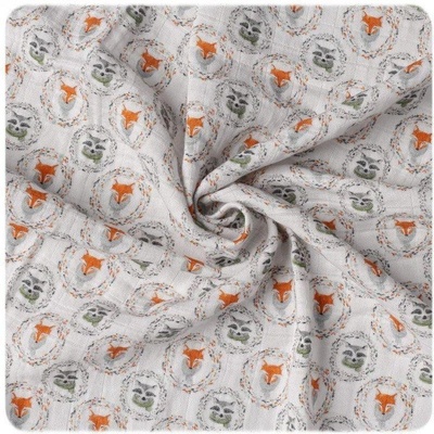 Kikko XKKO Biobavlněná plena Organic 120 x 120 Fox&Raccoon
