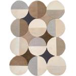 Flair Rugs Сиво-бежов ръчно изработен вълнен килим 120x170 cm Mia Ellipse - Flair Rugs (503119380163)
