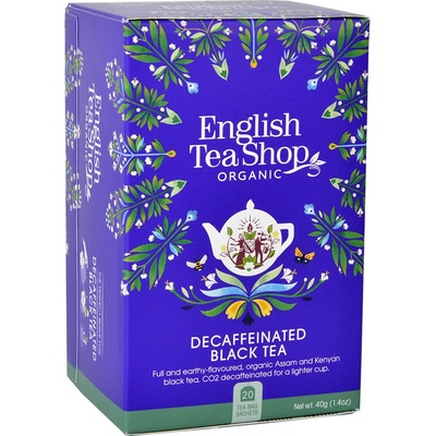 English Tea Shop čaj Bezkofeinový černý čaj redesign Bio 20 sáčků