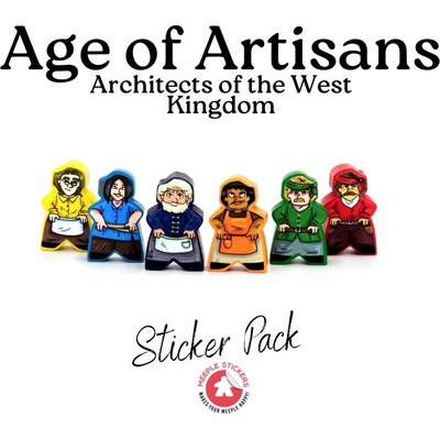 Meeple Stickers samolepky pro architekty západního království rozkvět řemesel