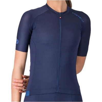 Castelli Дамска фланелка с къс ръкав за колоездене Castelli Women's Espresso 2 Jersey Cycling jersey - Belgian Blue (156-2747-0115)