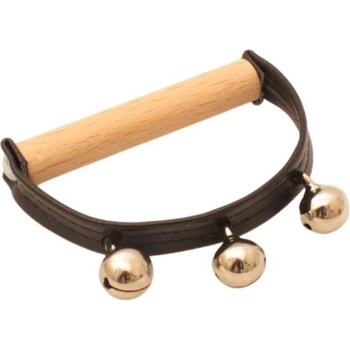 Smart Baby Бебешка дрънкалка с 3 звънчета Smart baby - Дърво и метал, 8 cm (MO171)