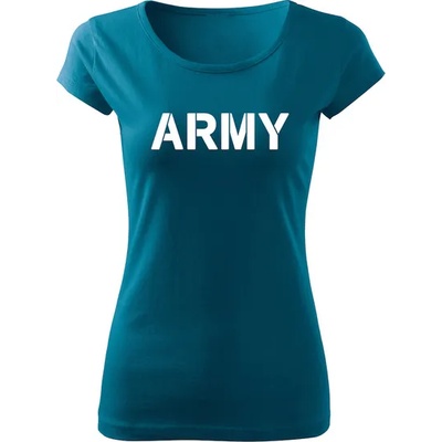 DRAGOWA дамска тениска, Army, петролено синя, 150г/м2 (6492)