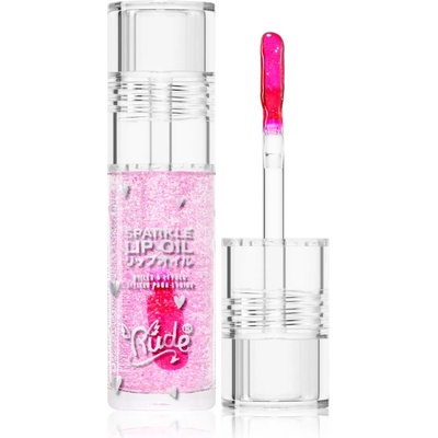 Rude Cosmetics Manga Collection Sparkle Lip Oil тониращо олио за устни с хидратиращ ефект цвят Mint 4 гр
