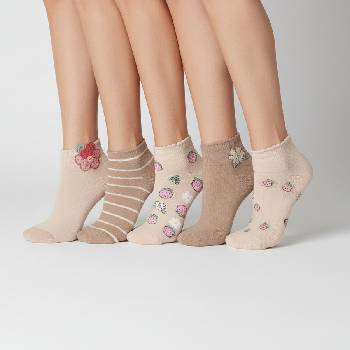 Комплект 5 чифта дамски чорапи в бежово